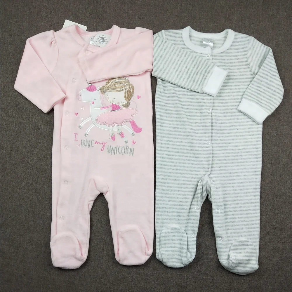 Briantex Wholesale Baby Wear Warm Velour Romper Breathable Baby Onesie Born Baby Clothes 2pcs Set New Clothing Sets Full Fashion Winter