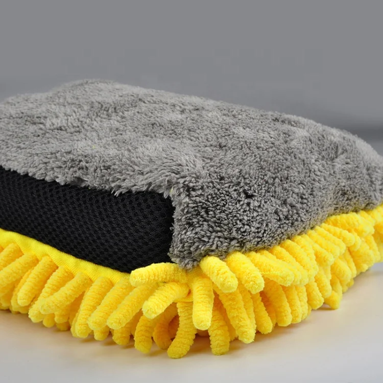 Wholesale best microfiber car wash cleaning mitt