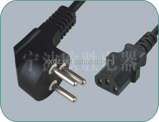 3 pin Israeli plug with IEC C13 connector