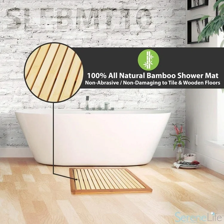 Hot sale factory direct price wood shower mat