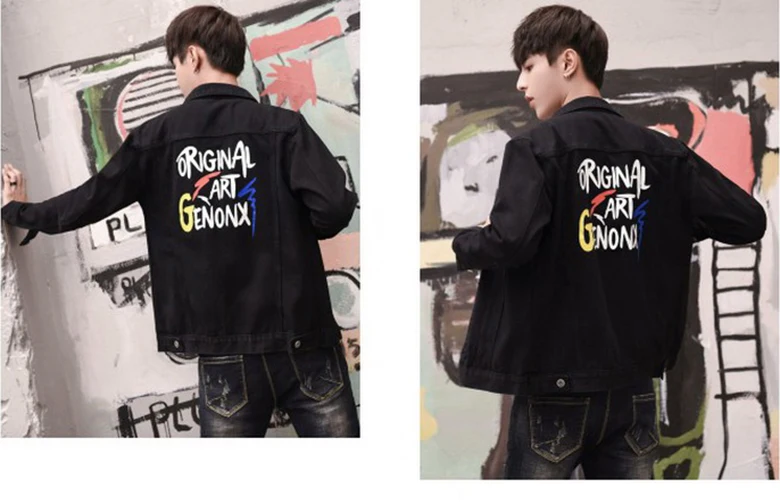 Factory denim slim fit custom mens jean jacket