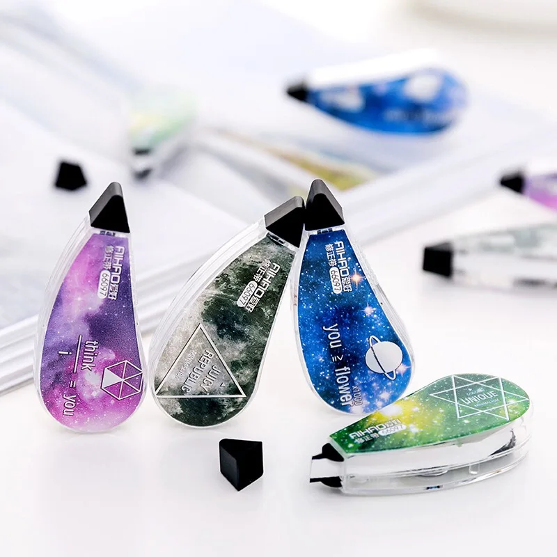 Мультяшная прозрачная Корректирующая лента со звездами для набора из 4 шт.