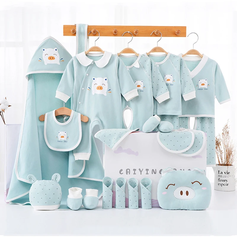 
China manufacturer 100% cotton newborn gift box clothes 22pcs infant baby clothing set for 0-12 months 