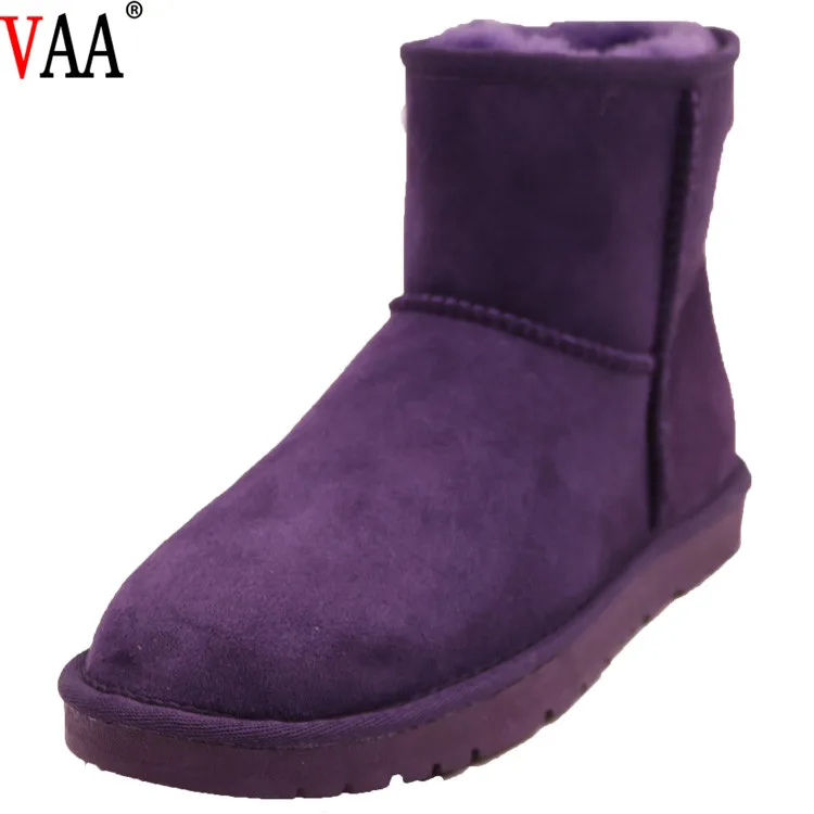 
5854-2 Double Face Australian Sheepskin Antiskid TPR Sole Winter Factory Women Snow Boots Shoes 