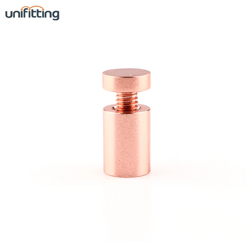 Mirror Glass Screw Finish New Color sign standoffs rose gold 19mm x 25mm