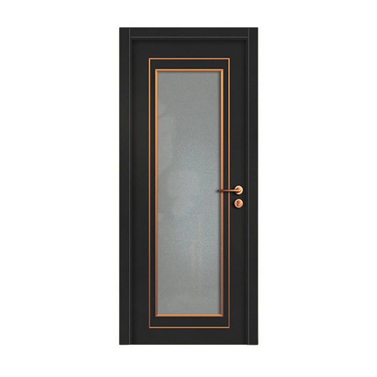 Good Quality Paint Color Wood Veneer wood flush door with glass interior wooden door designs with glass
