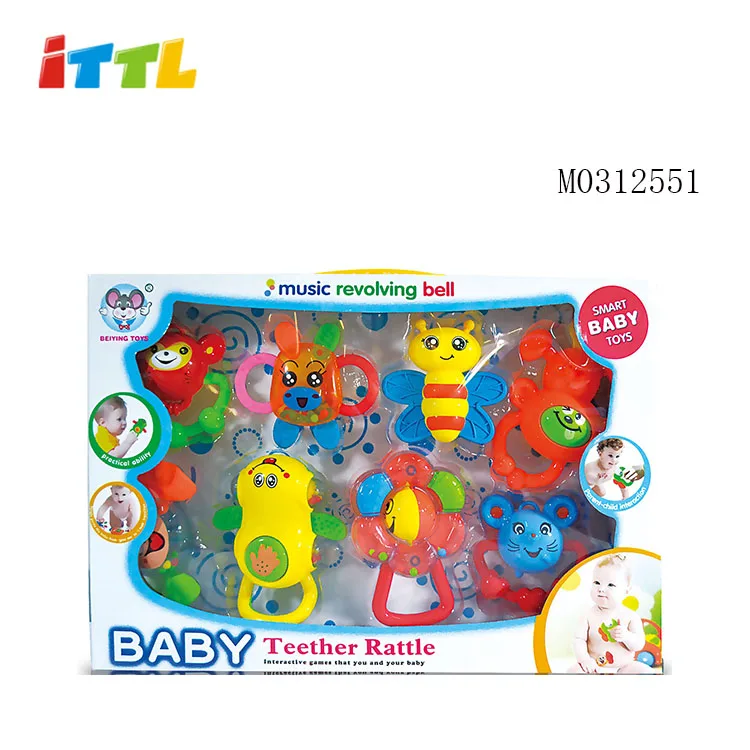 
Cute baby rattles new baby teether rattle set toys 