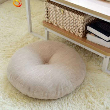 
Linen futon cushion padded round large fabric floor meditation Japanese balcony window tatami cushion 