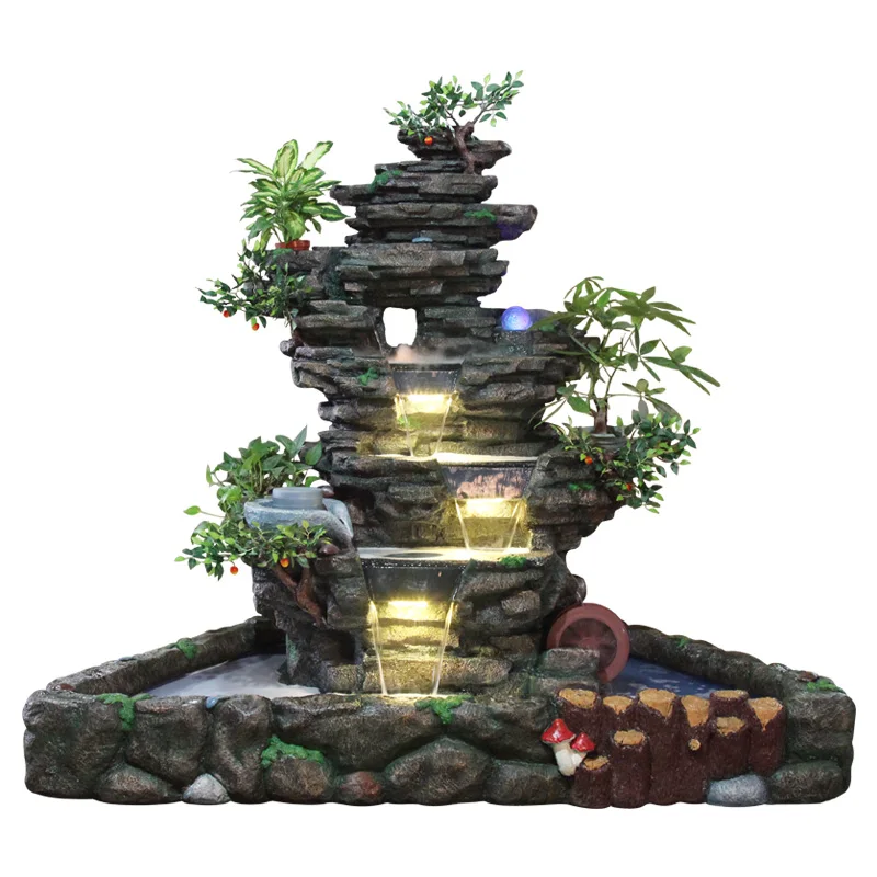 Розничная продажа, высококачественный полимерный открытый Каскадный водопад, водяной фонтан для сада, для продажи