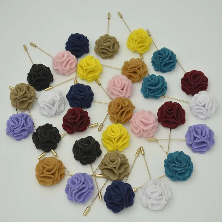 Factory handmade 1 1/2' felt flowers for sale
