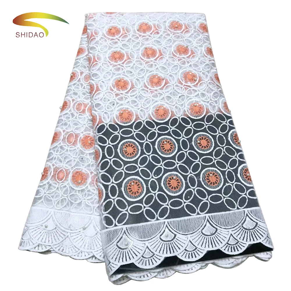 Hot sales african lace fabrics beaded lace fabric for woman