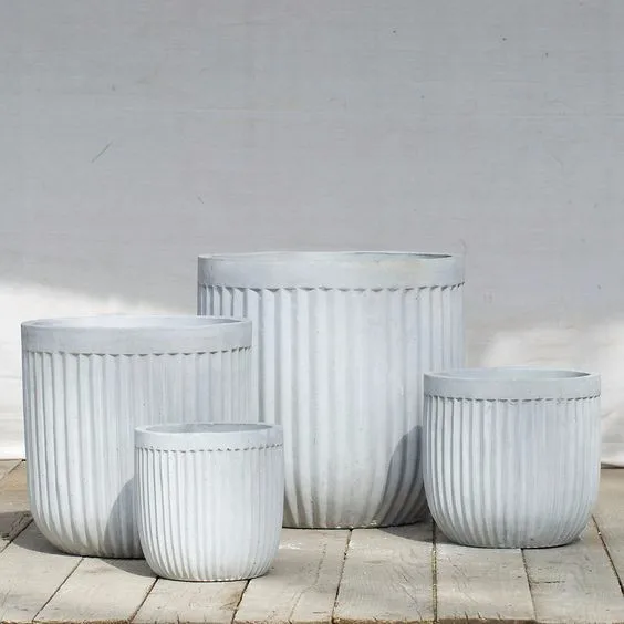 Large white flower pots outdoor with wholesale price