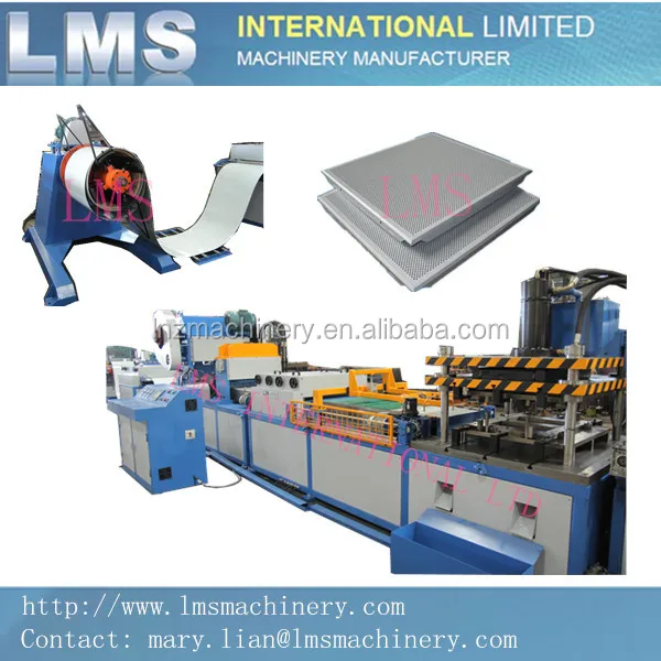 LMS Automatic 600x600 Aluminum Ceiling Tiles Machine Tile Forming for Floor with Motor Bearing Pump Gear Engine Core Components