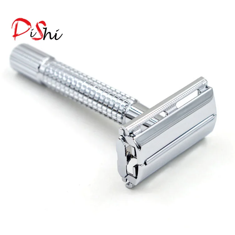 DE Butterfly Safety Razor for Men & Women Personal Care | Black Stainless Steel Butterfly Twist to Open Razor | Perfect shave