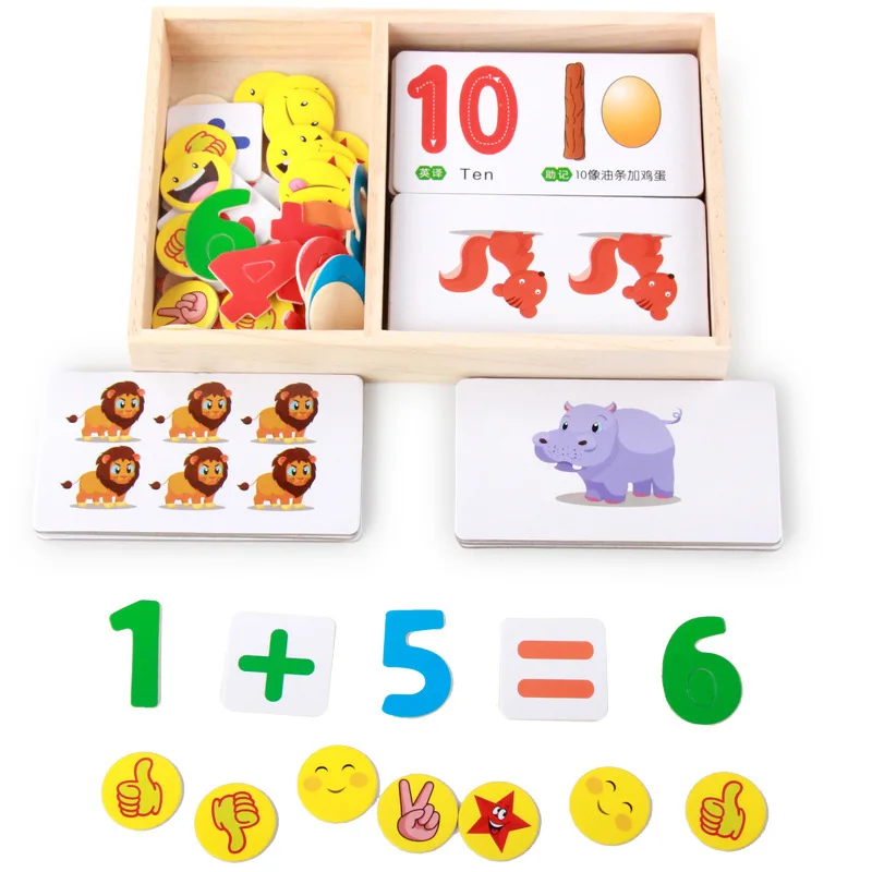 
2021 Wood edcuation toys wooden Digital Math box toys for the Kids learning Educational Toy WMB002 