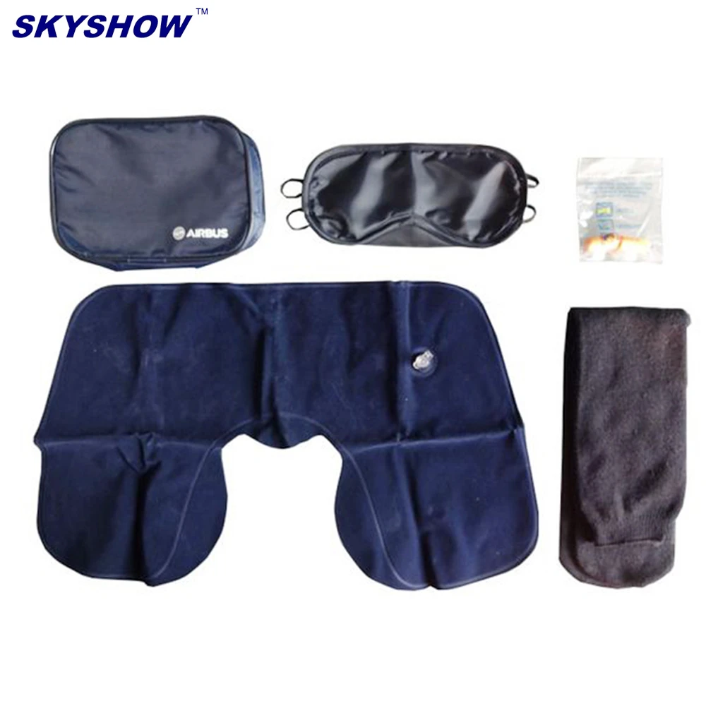 Высококачественный автомобильный комплект для сна на шею с подушкой, защитная маска для глаз, затычки для ушей