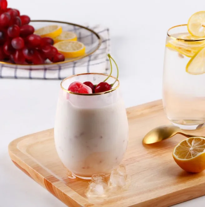 Бесступенчатая золотая линия чашка для чая с золотой оправой стакан питья