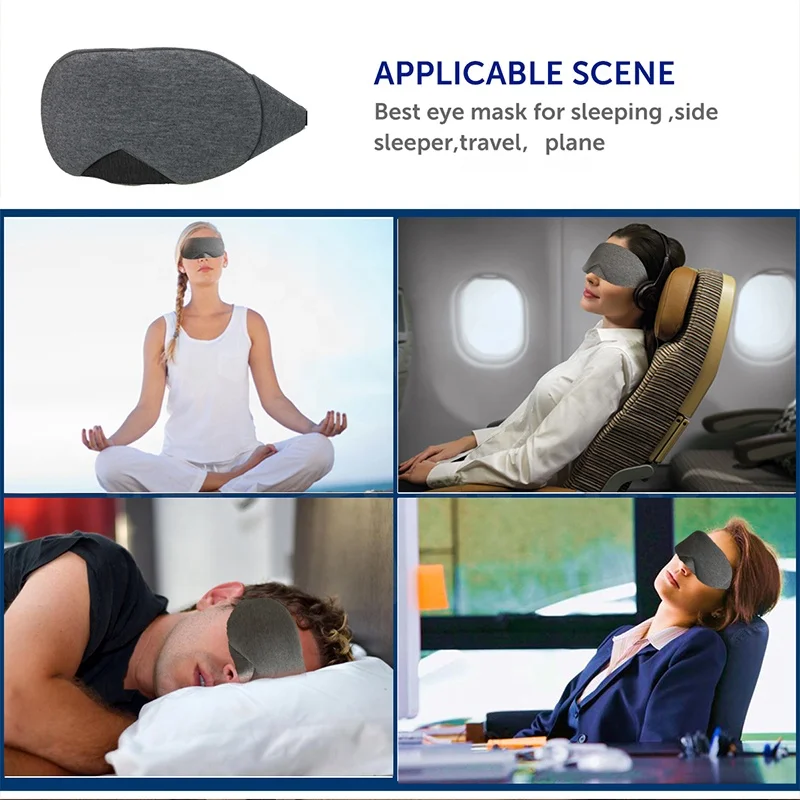 Пользовательская Высококачественная Роскошная переносная маска для сна с эффектом памяти объемная глаз большого размера