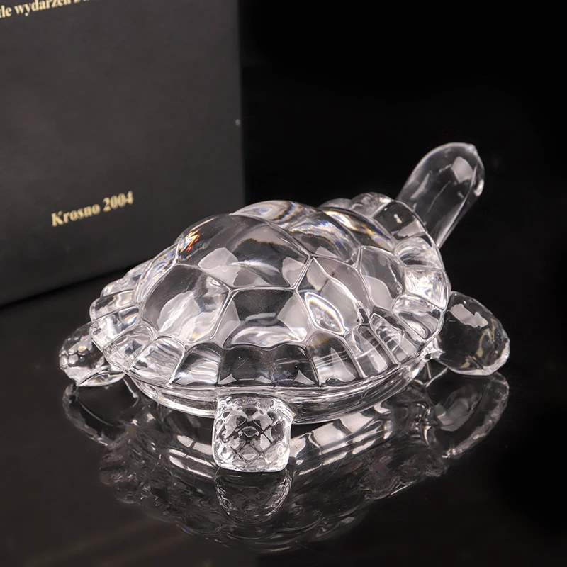 Manufacturer Wholesale Custom Animal Figurine Decorative Crystal Tortoise Glass Crystals For Crafts
