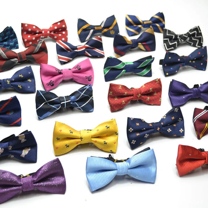 
YY10110C China factory checked pattern boys bowties for school kids bow tie wholesale 