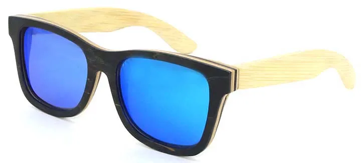 new products handcrafted fashionable design recycled skateboard wood bamboo sunglasses 2020