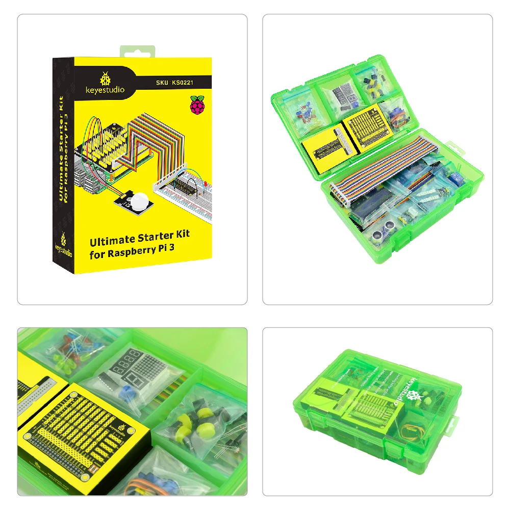 Keyestudio Новый Окончательный стартер обучения комплект для Raspberry Pi 3 4 Модель B/ B + w/Обучающий