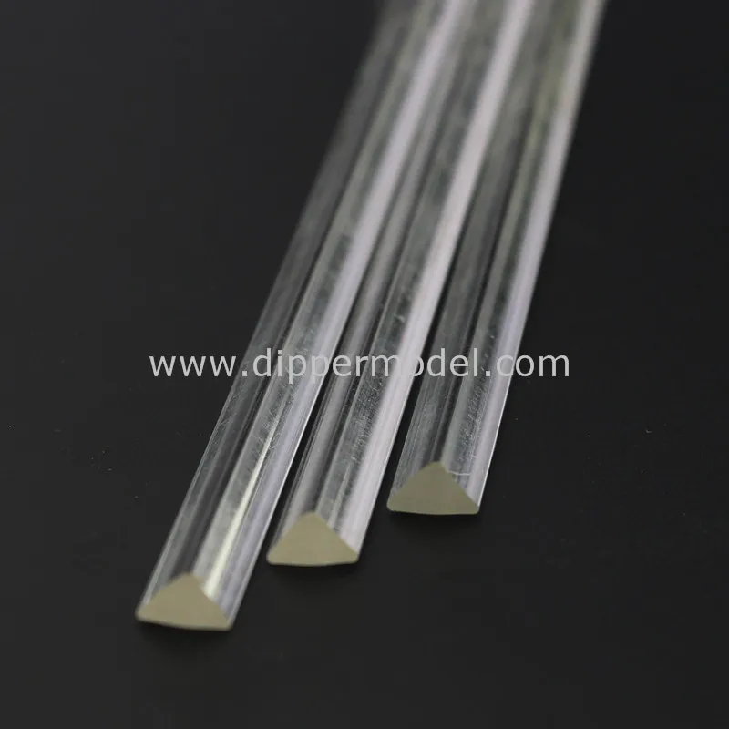 Architecture scale model materials plastic clear solid square/triangle acrylic rod