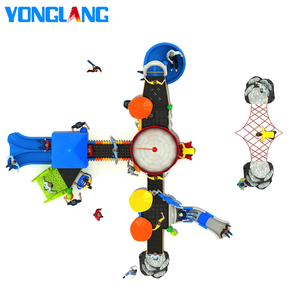 YL-S124 Amusement Park Free Play Equipment Safety Education Outdoor Special Design Playground Slides