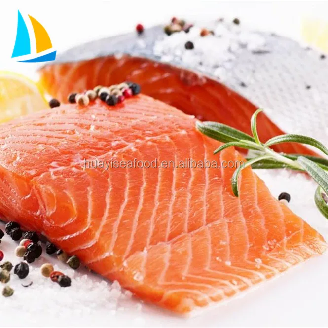 healthy food fresh pink fish Frozen Salmon
