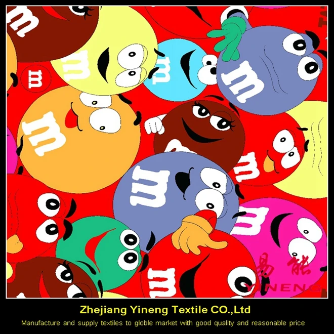 Саржа микрофибры кожа персика 100% полиэстер печать текстиль ткань с мультфильм дизайн для рынка
