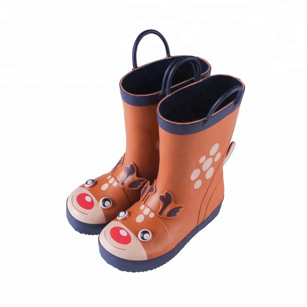 2018 высококачественные и милые дешевые детские резиновые сапоги для дождя с мультяшными животными