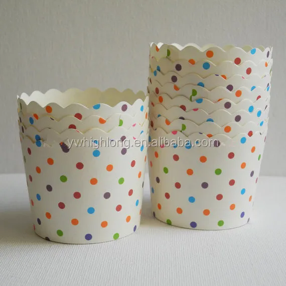 Turquoise Chevron Scollaped High temperature baking cups