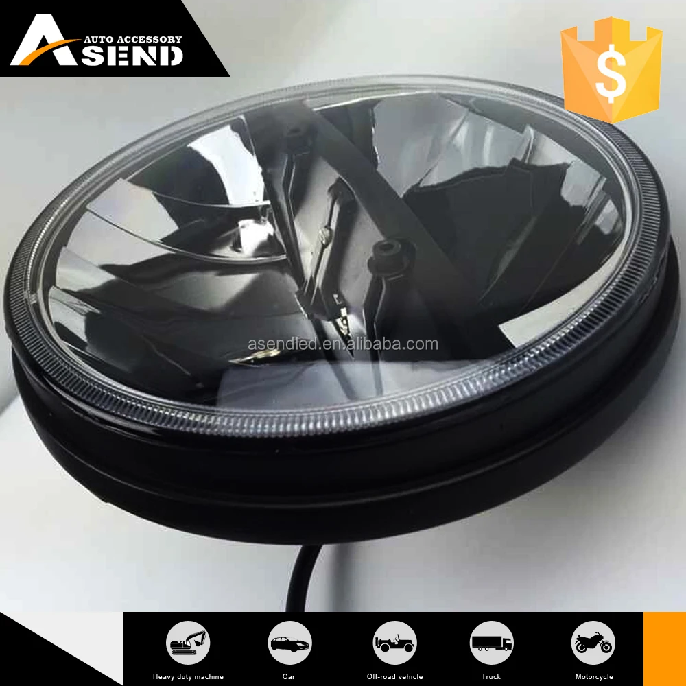 Горячая продажа 7 'противотуманные фары 12 В led лодка свет мотоцикл фар offroad 4wd дальнего света