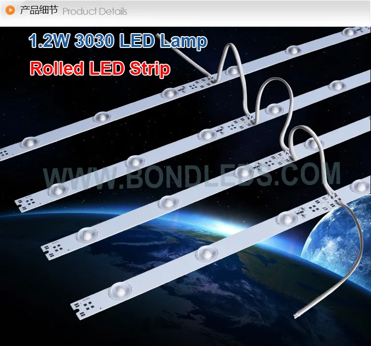 lattice 12v led strip 3030 with optic lens for lightbox