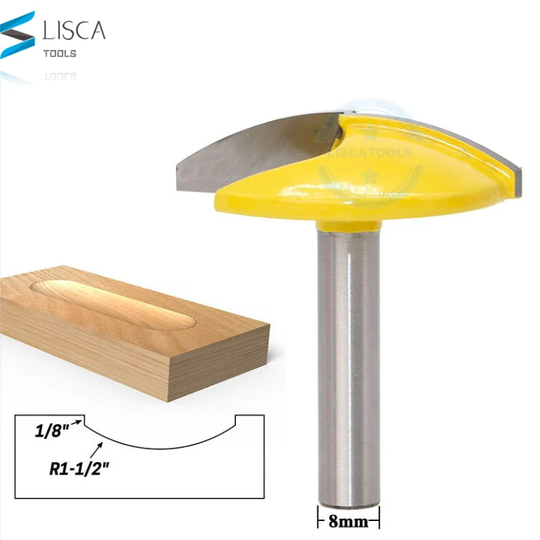 Фреза для деревообработки с хвостовиком 8 мм диаметром 1-1/2 дюйма и шириной 1-3/4