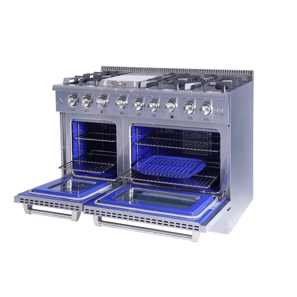
Professional Oven 6 Burner Gas Cooking Range with Griddle 