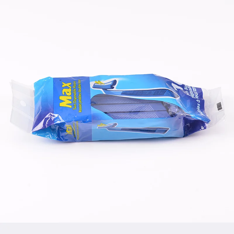 Профессиональный производитель, двухлезвие с фиксированной головкой, одноразовая бритва с пластиковой резиновой ручкой