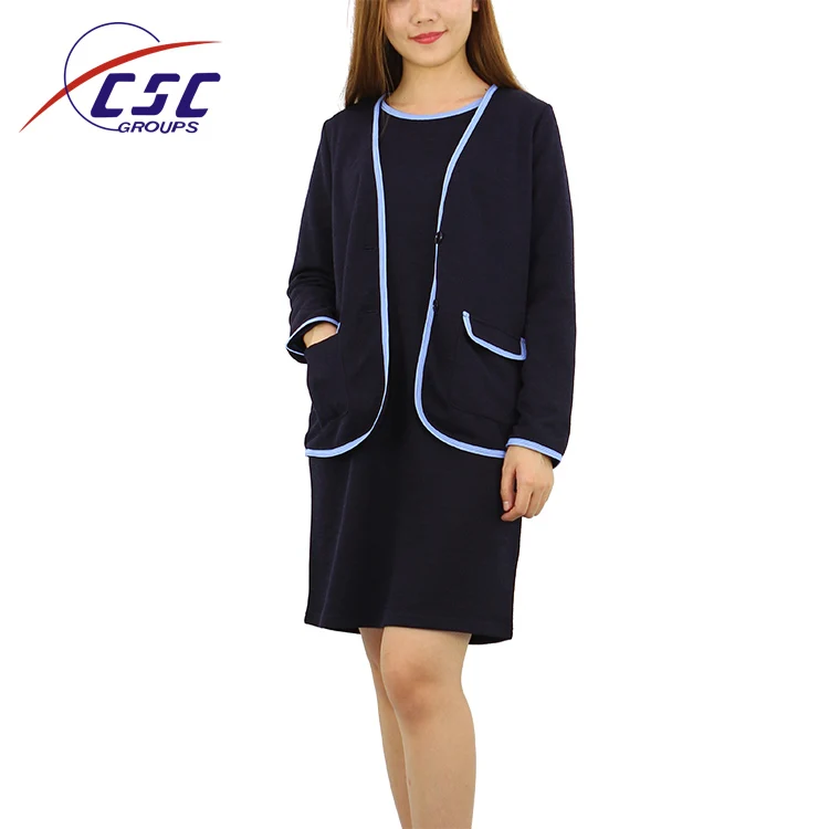 Office Lady New Fashion 2 Piece Set Women Pant Suits Slim Work Wear Office Ladies Long Sleeve Blazer And Skirts Outfits