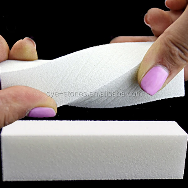 Factory Direct Excellent Quality 4-Sided Nail Buffer Block Pink Glass and EVA Material with Printed Logo for Shiny Sanding