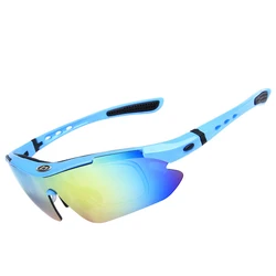 OEM High quality prescription sunglasses outdoor sports Cycling sunglasses with 5 pieces PC lens Guangzhou factory