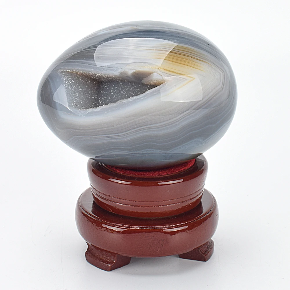 Wholesale Natural Stone Carving Crystal  Healing Agate Geode  Dragon Egg