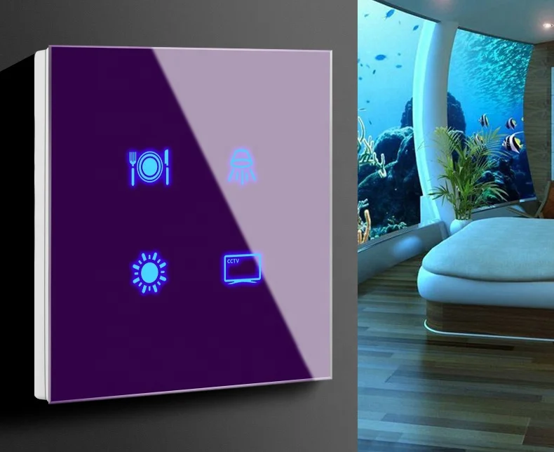 onoff touch wall switch glass panel for light and home appliances