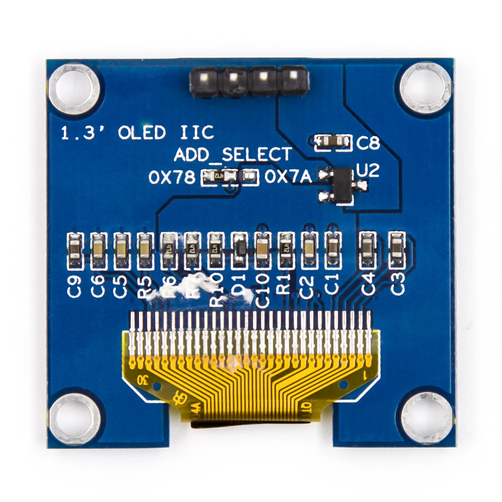 1.3 Inch I2C IIC SPI Serial 128X64 SSH1106 OLED LCD Screen Display Module 4 Pin Blue