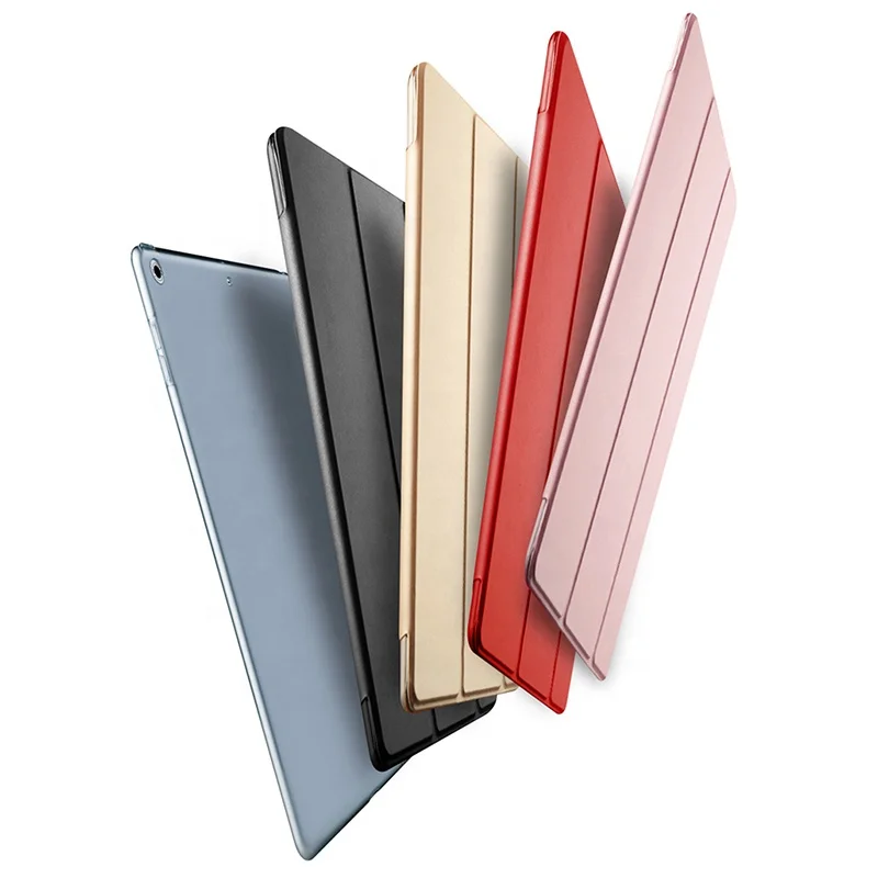 For iPad Air 2 Ultra Slim Magnetic Smart transparent Case Hard PC back