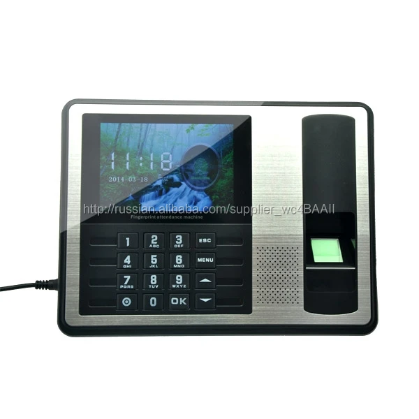 Отпечатков пальцев посещаемость время часы с большим экраном TCP связи