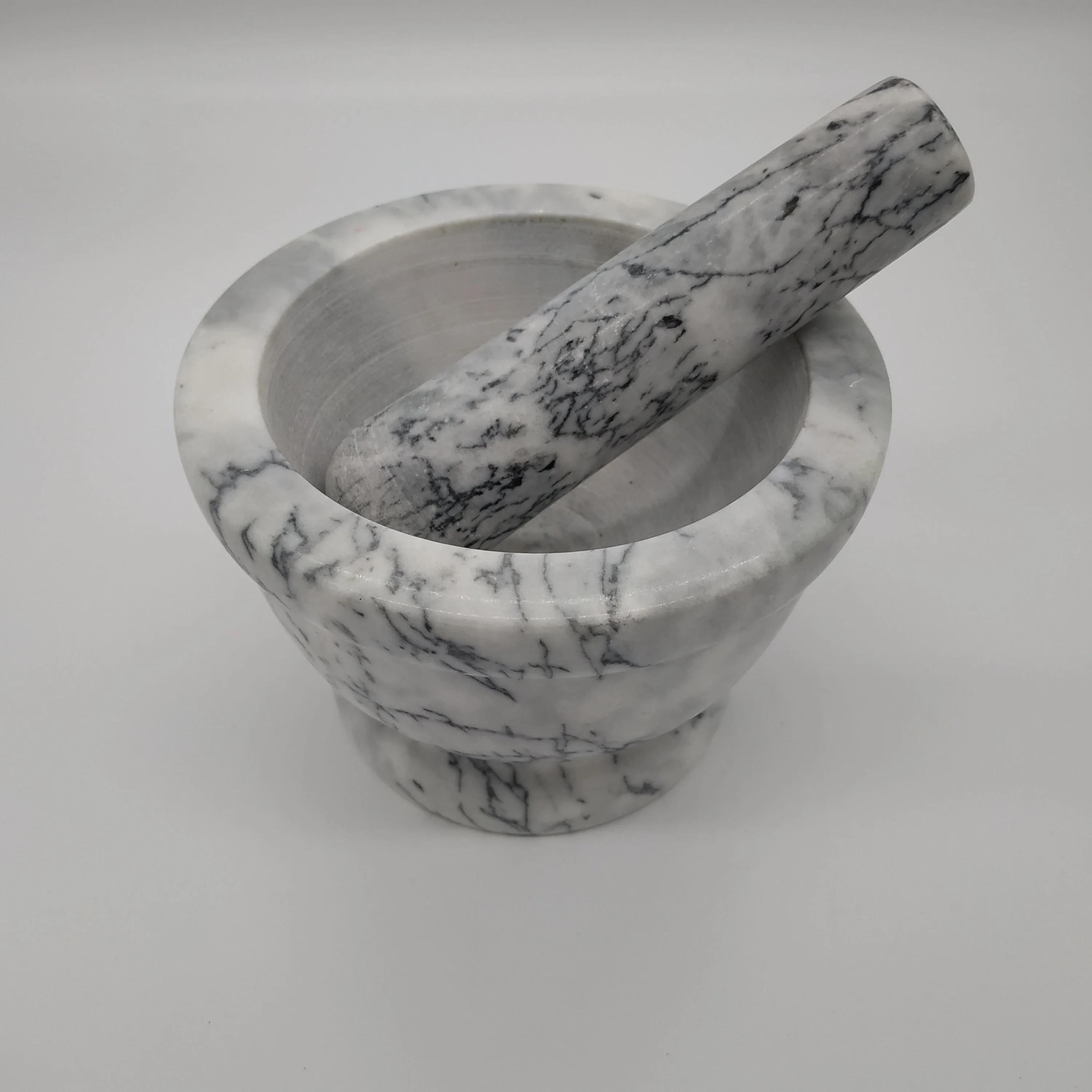 
Marble Mortar and Pestle with Polished Surface 