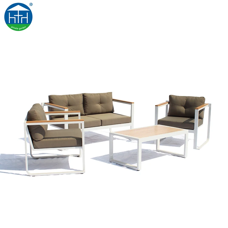Modern Outdoor Patio Garden Furniture Manufacturing Plywood Aluminum Sofa