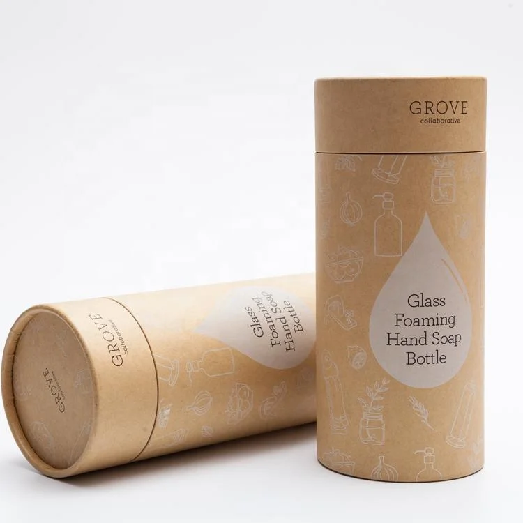 Custom Printing Food Packaging Coffee Tea Paper Tube Packaging Eco Friendly Cylinder Cardboard Loose Box Cans With Lid Food Grad