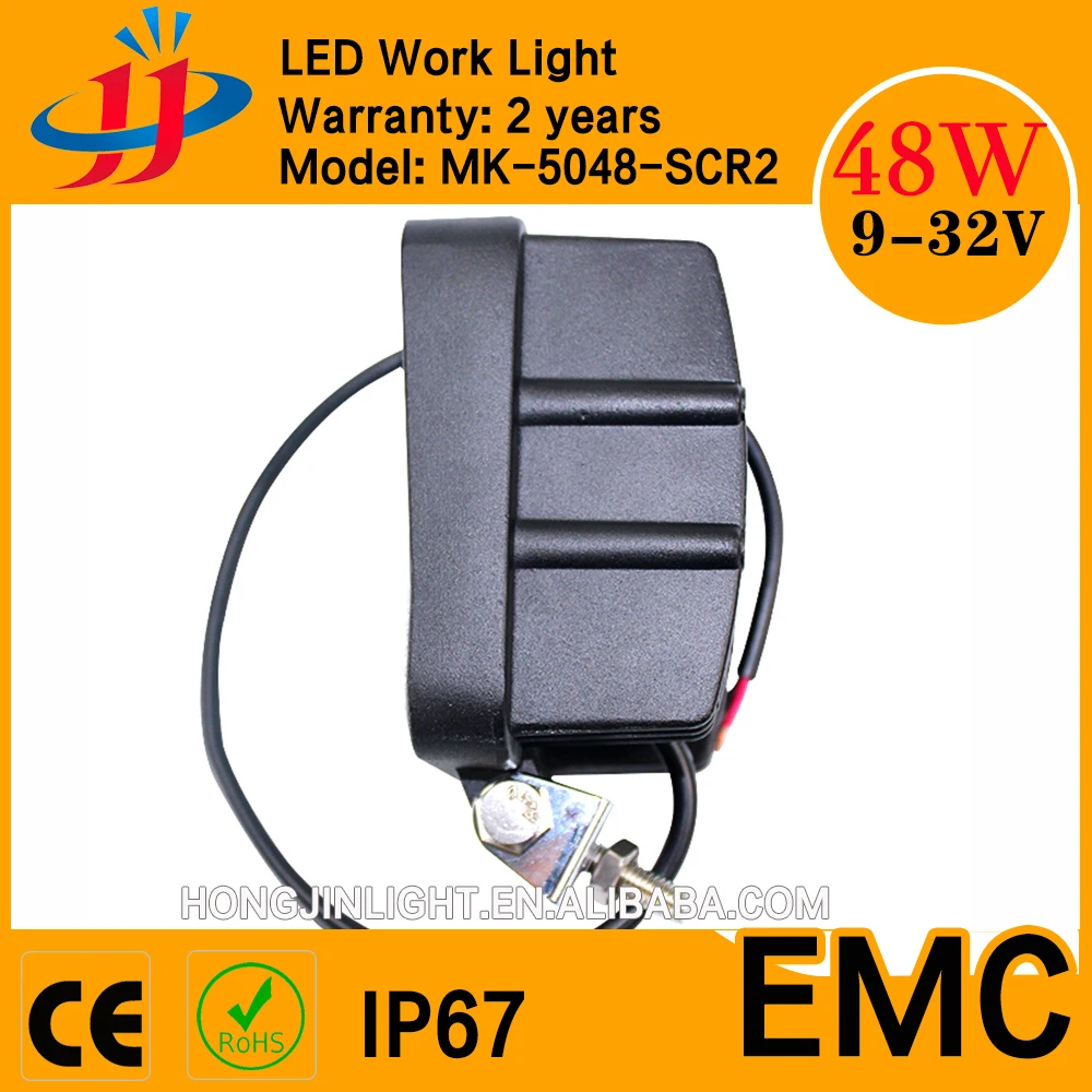 Free shipping China top selling truck led lights Square led light 4x4 offroad 48w led work light