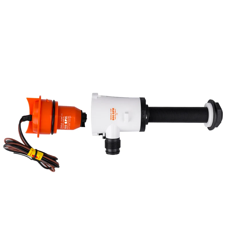 12V Baitwell Livewell Pump Submersible Cartridge Boat Bilge Pump 350/600/800GPH